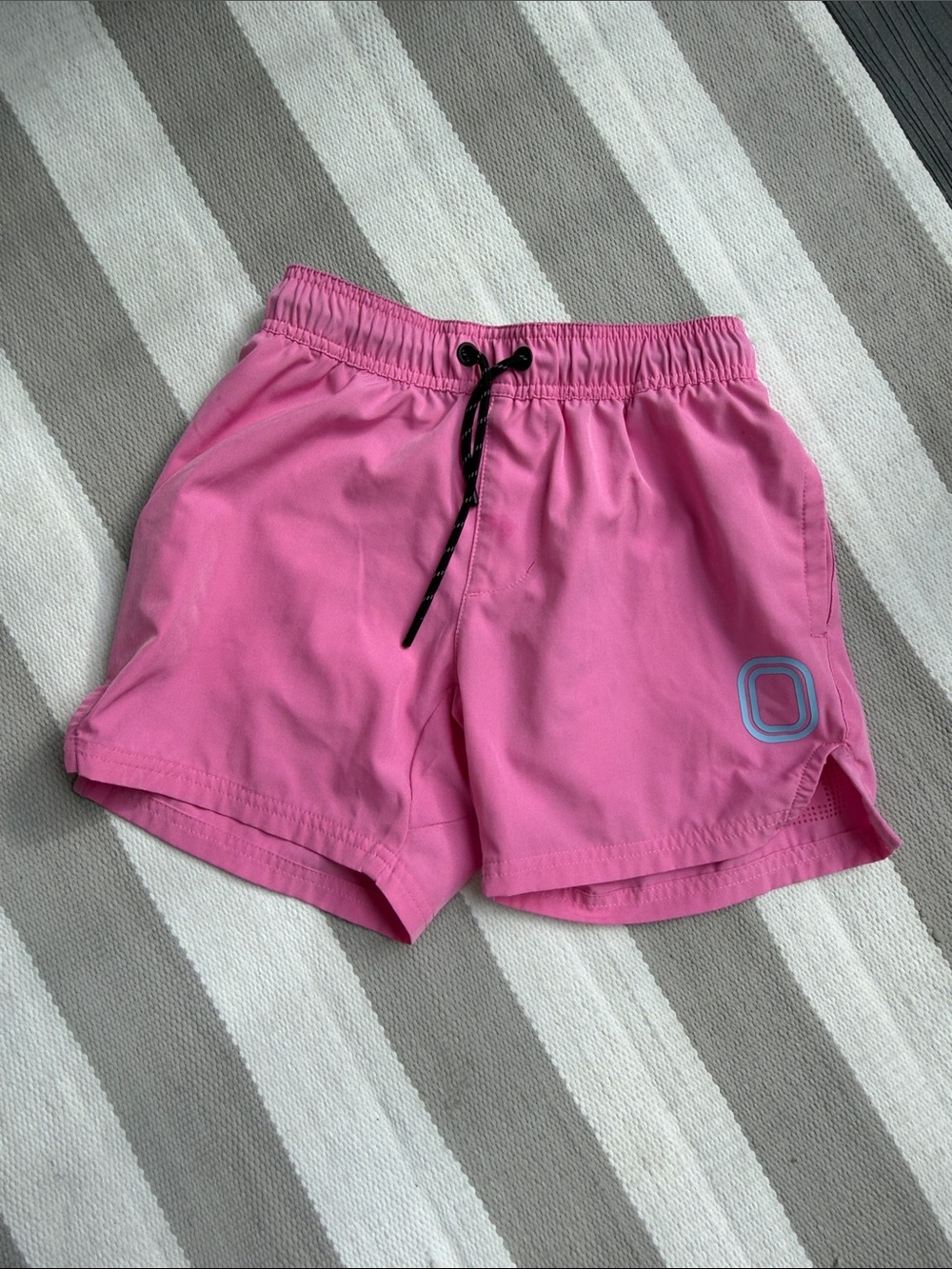 Kids Pink Elastic-Waist Athletic Shorts